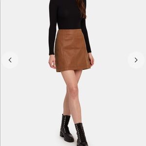 Free people Femme Vegan Leather Skirt